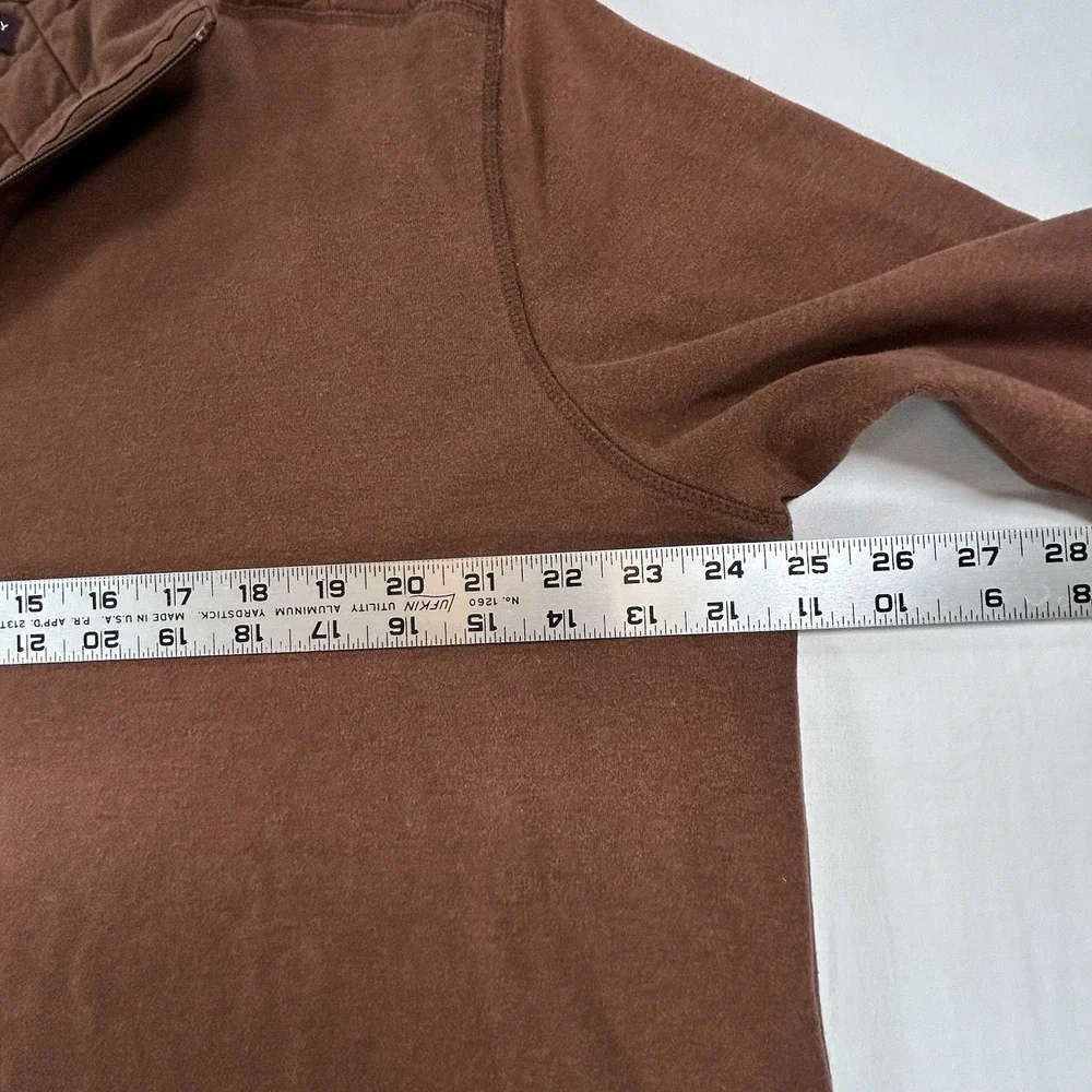 Johnson & Murphy Quarter Zip Mens Sz XL Brown Sweater Pullover Casual Diamond